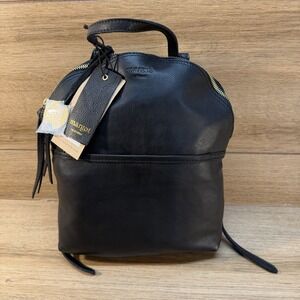 NWT Margot New York Camille Backpack Bag Black Leather Charm $150